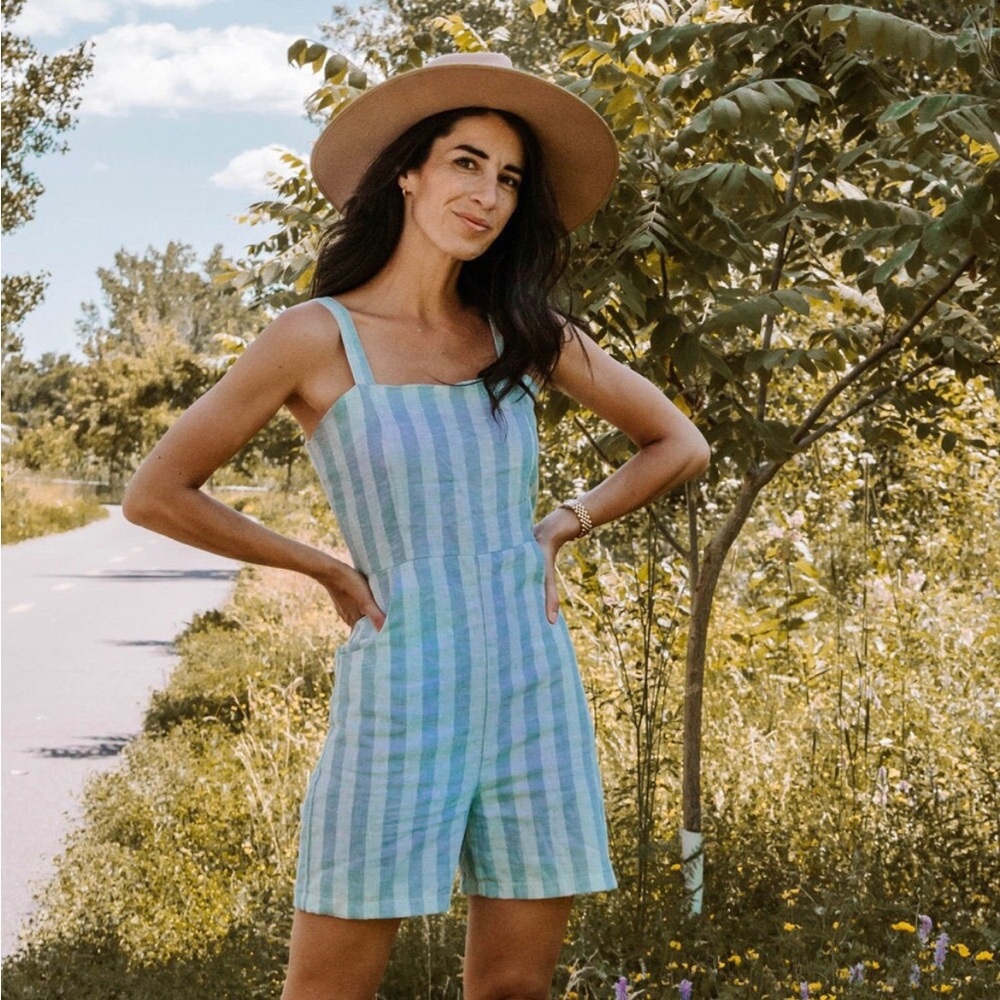 Meemoza Organic Cotton + Linen Romper - L - NWOT